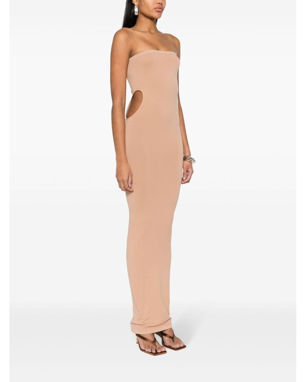 Wolford Natural Fatal Cut-Out Midi Dress