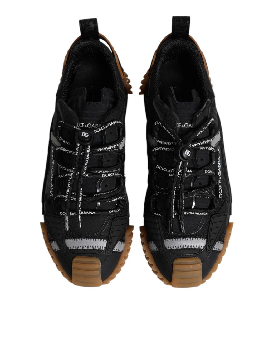 Dolce & Gabbana Black Logo Lace Up Low Top Ns1 Sneakers Shoes for men