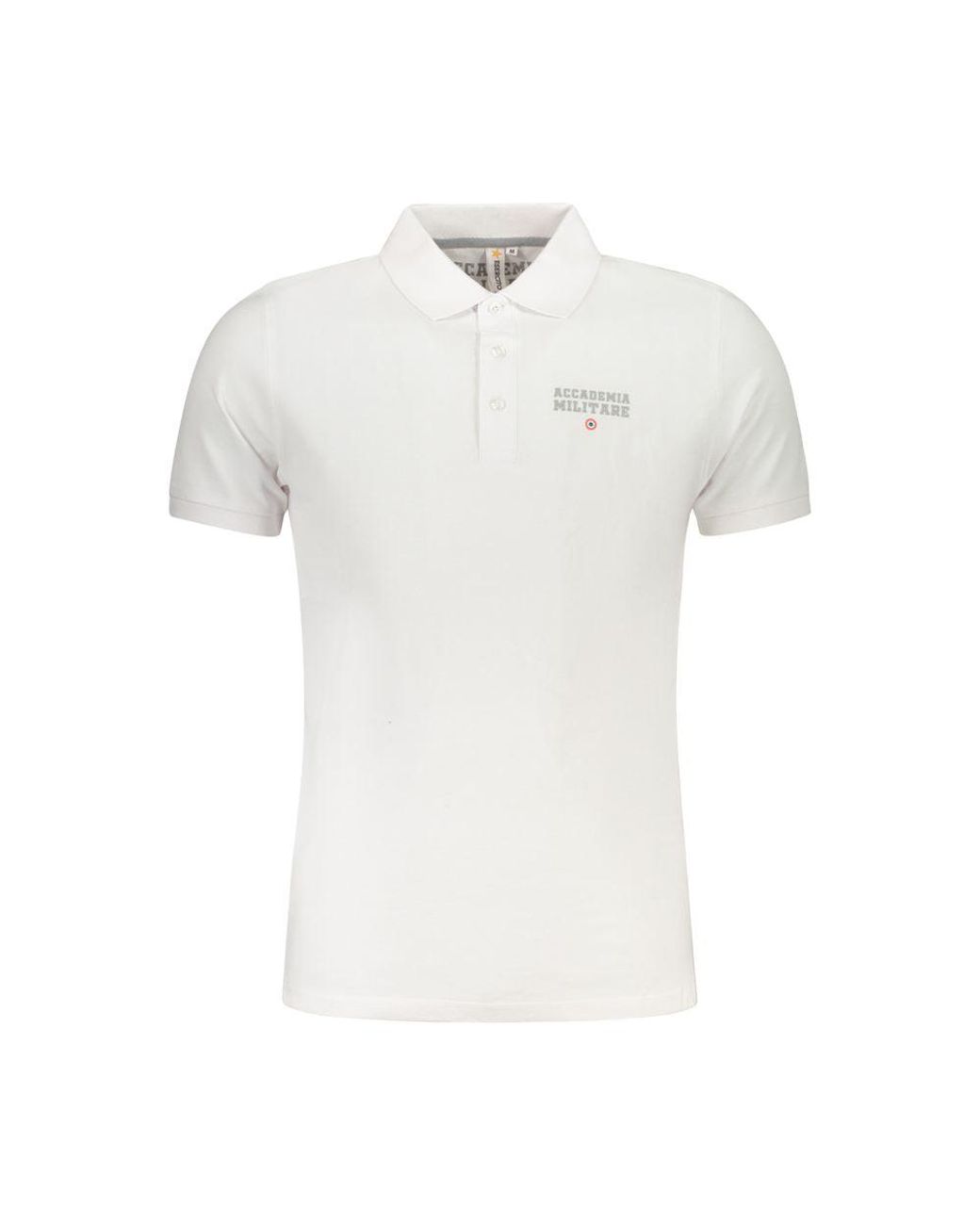 Accademia Militare White Bianco Cotton Men Polo for men