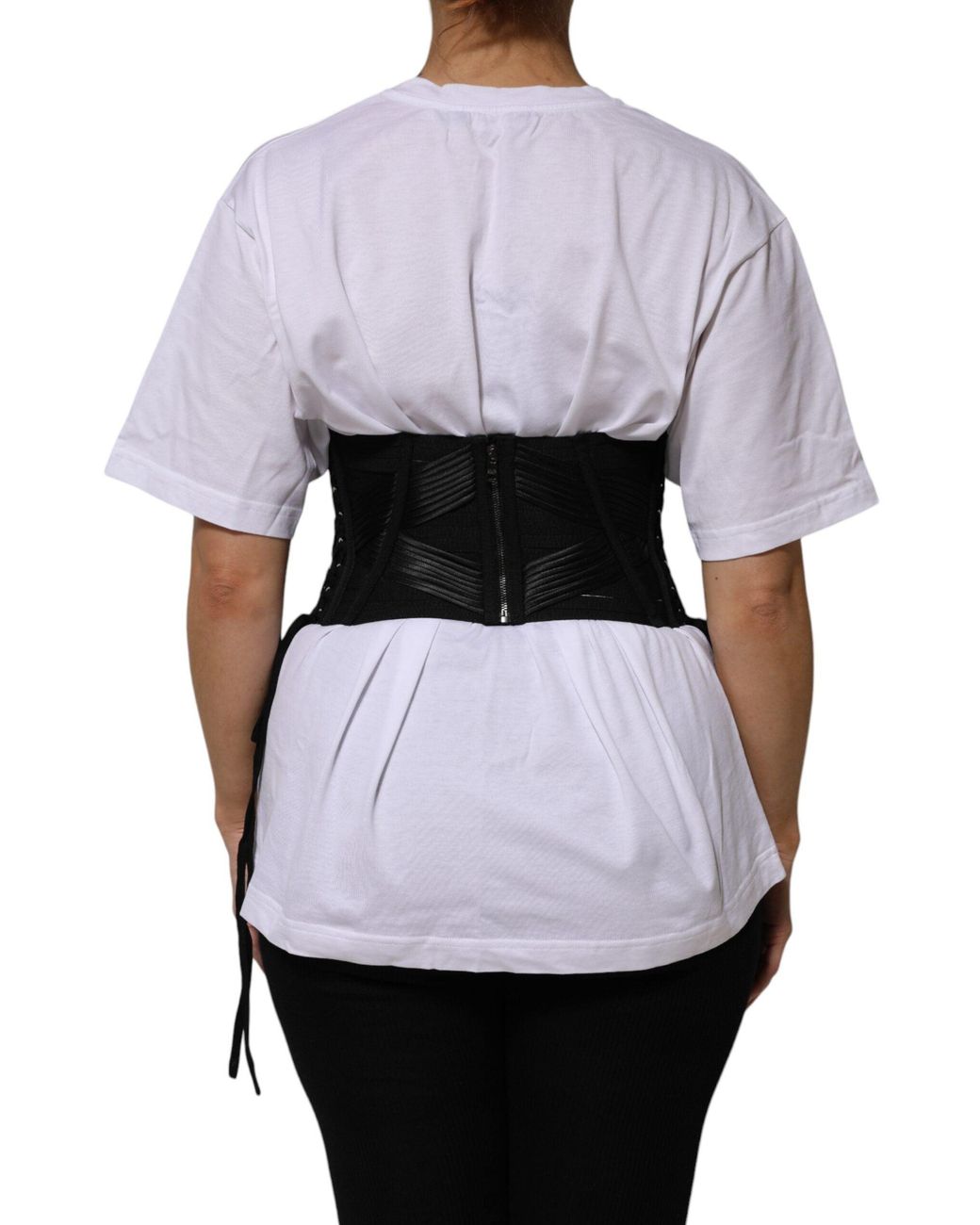 Dolce & Gabbana White Lace Up Waist Belt