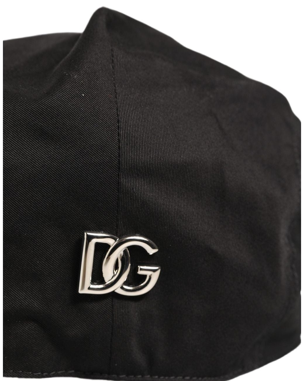 Dolce & Gabbana Men Black Cotton Stretch Newsboy Cloth Capello Hat for men
