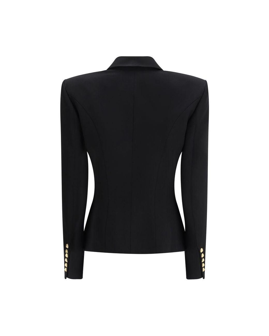 Balmain Black Wool Oves Aries Blazer