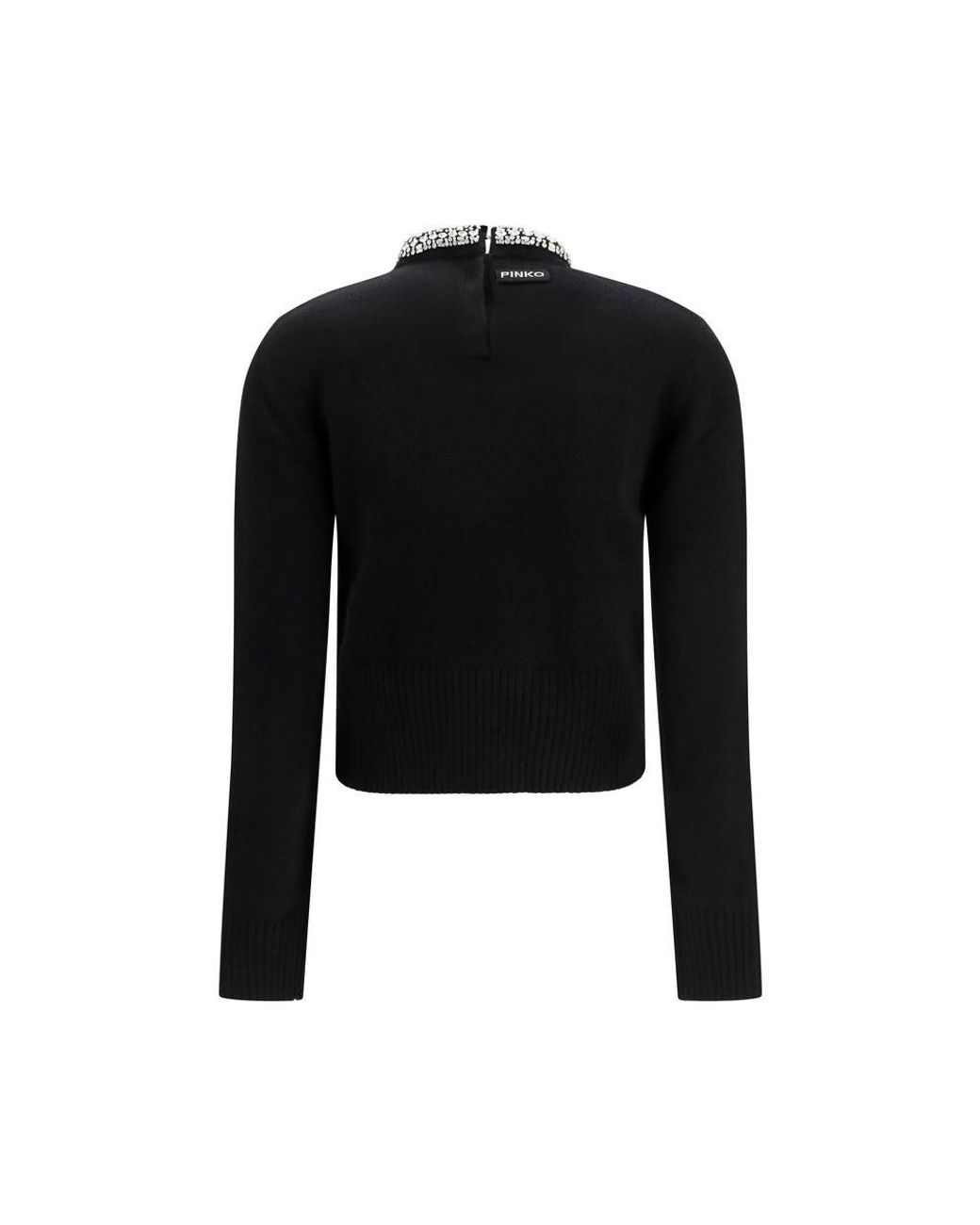 Pinko Blue Black Wool Oves Aries Sweatshirt