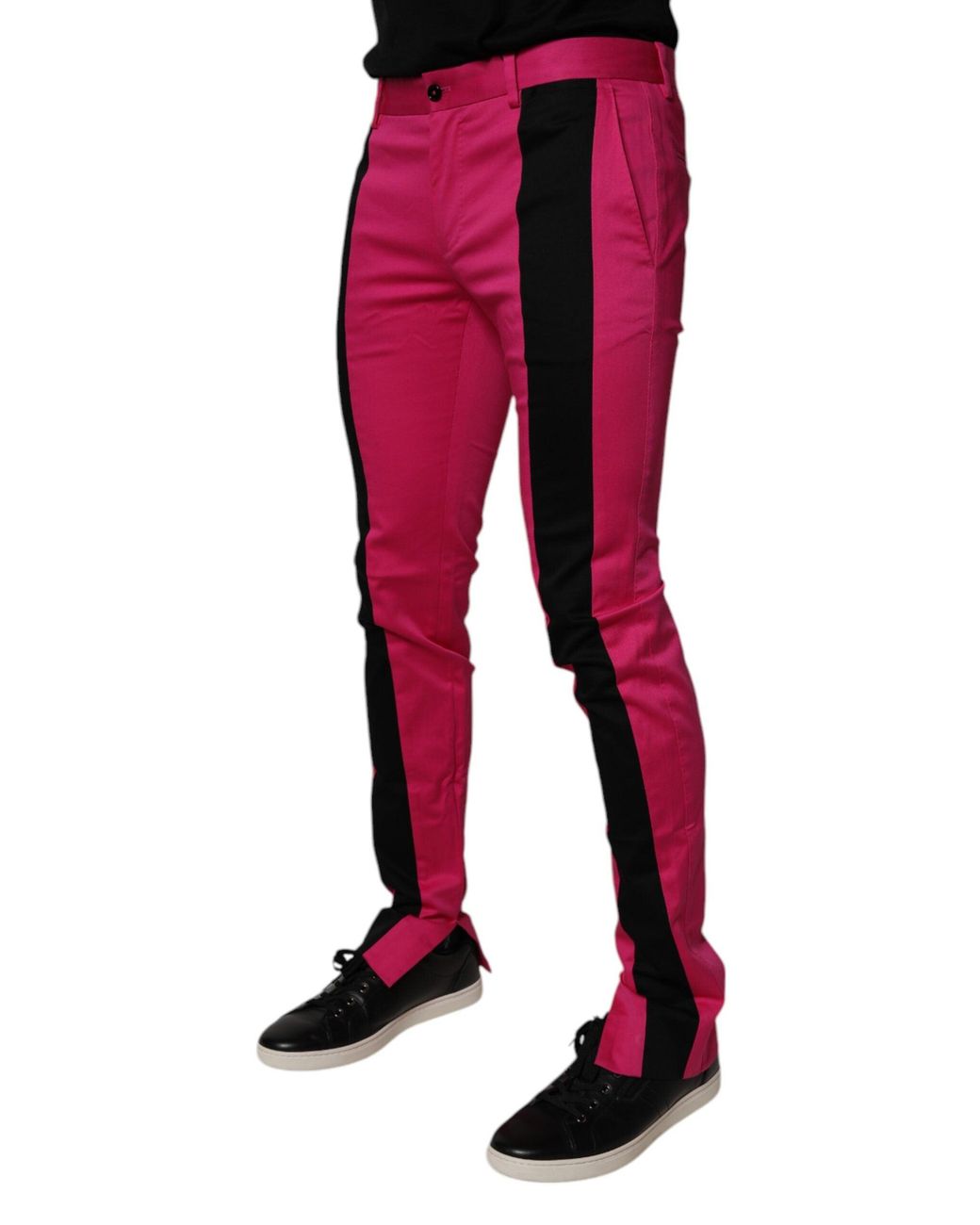 Dolce & Gabbana Red Side Stripe Detail Pants for men