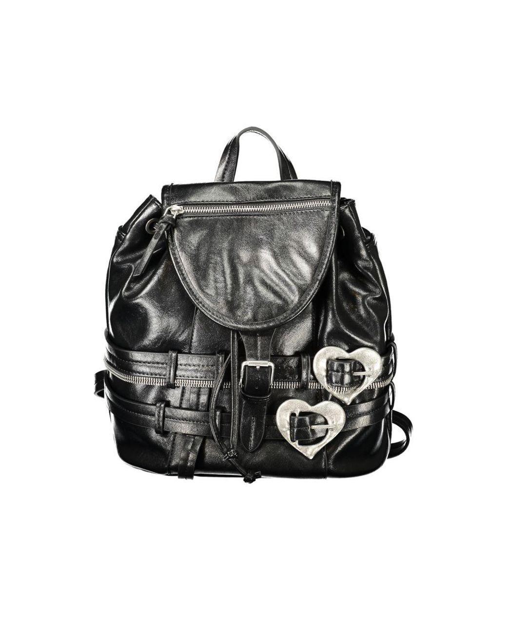 Desigual Black Polyurethane S Backpack