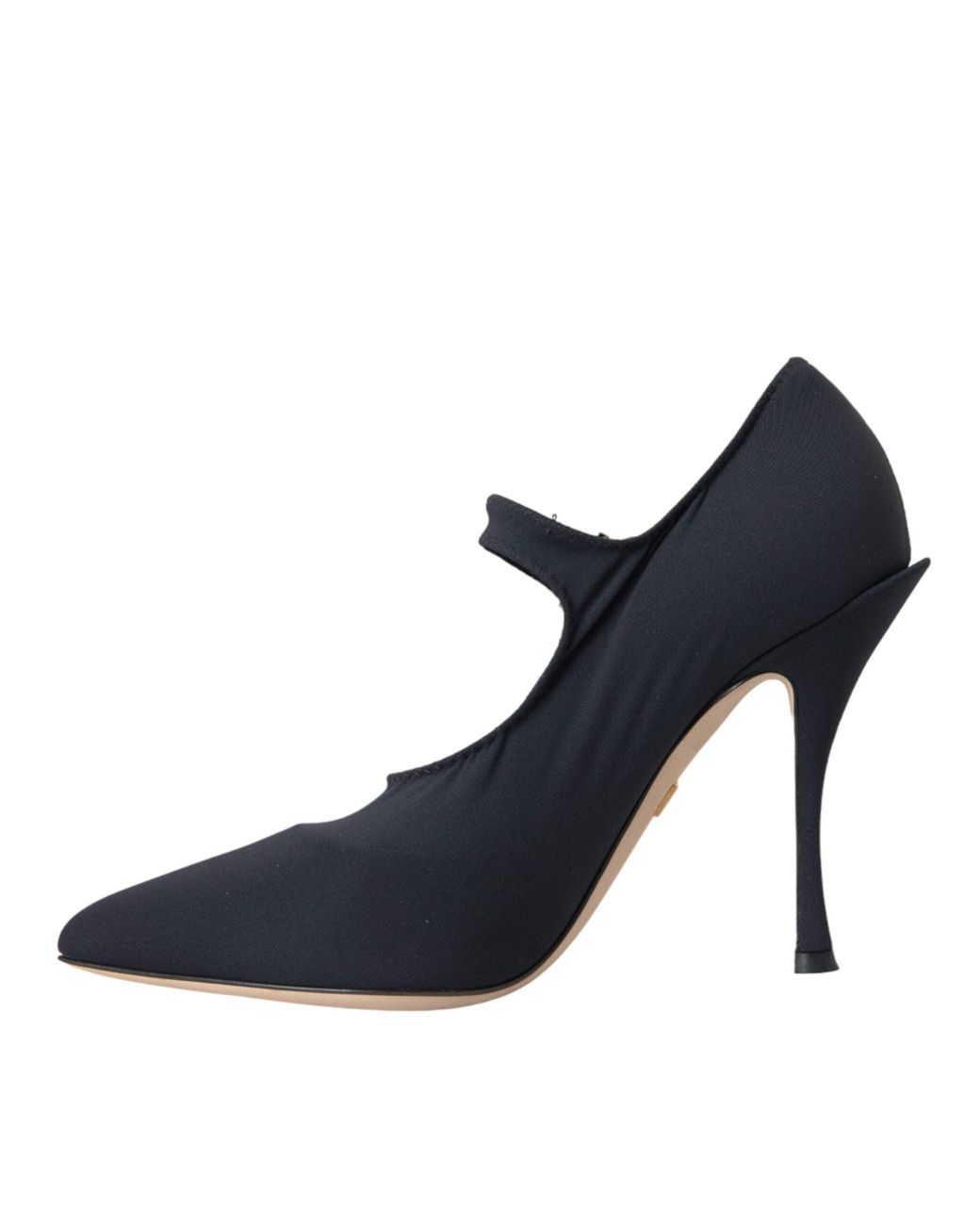 Dolce & Gabbana Blue Mary Jane Jersey Crystal Pumps Shoes