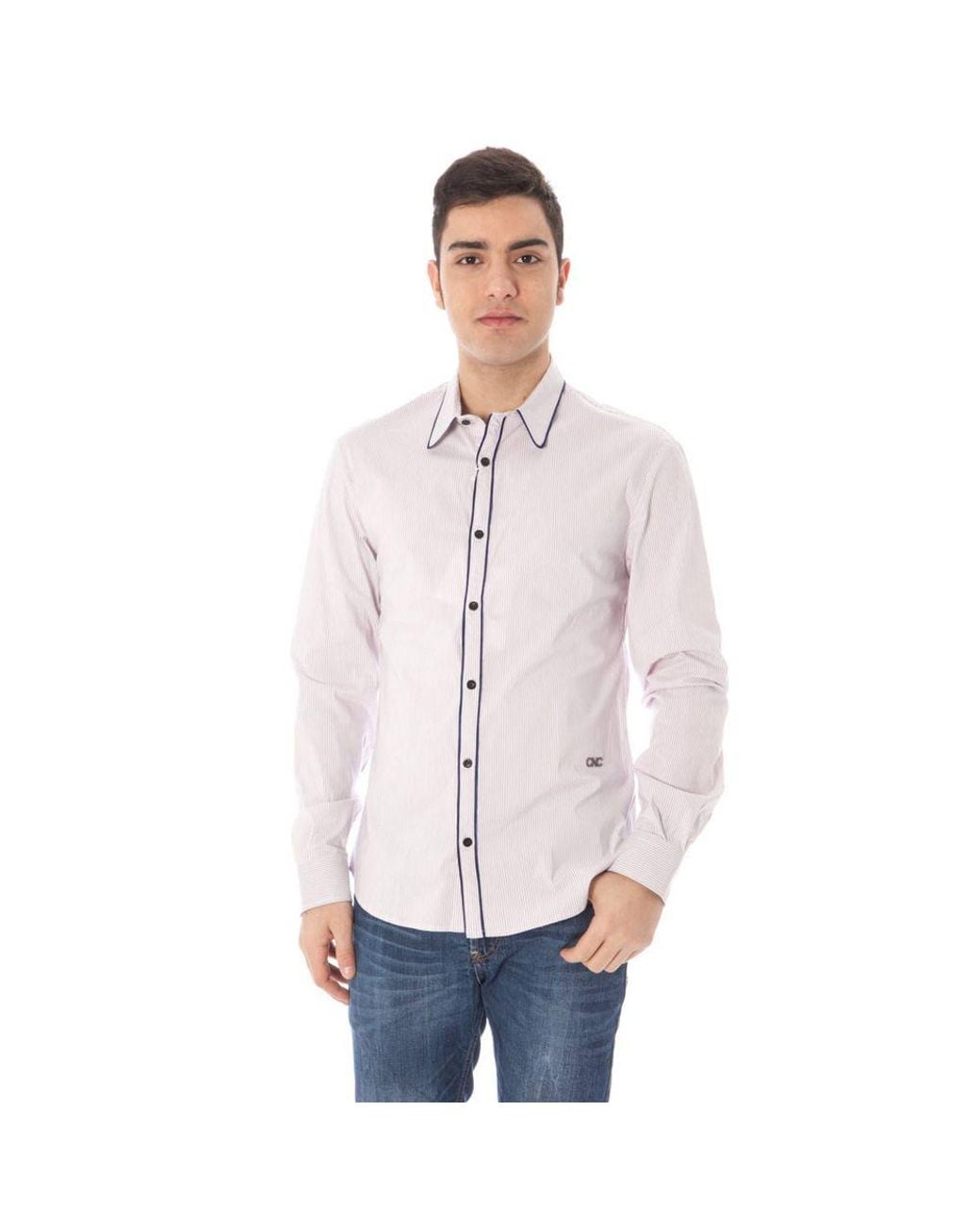 CoSTUME NATIONAL White Rosa Cotton Men Shirt for men