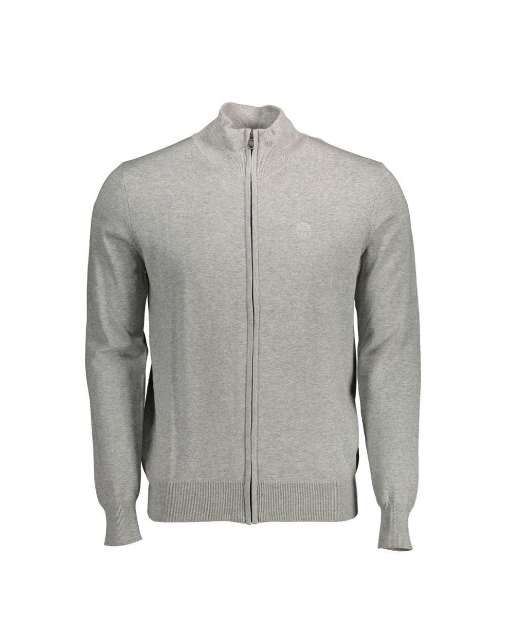 North Sails Gray Grigio Cotton Men Cardigan for men