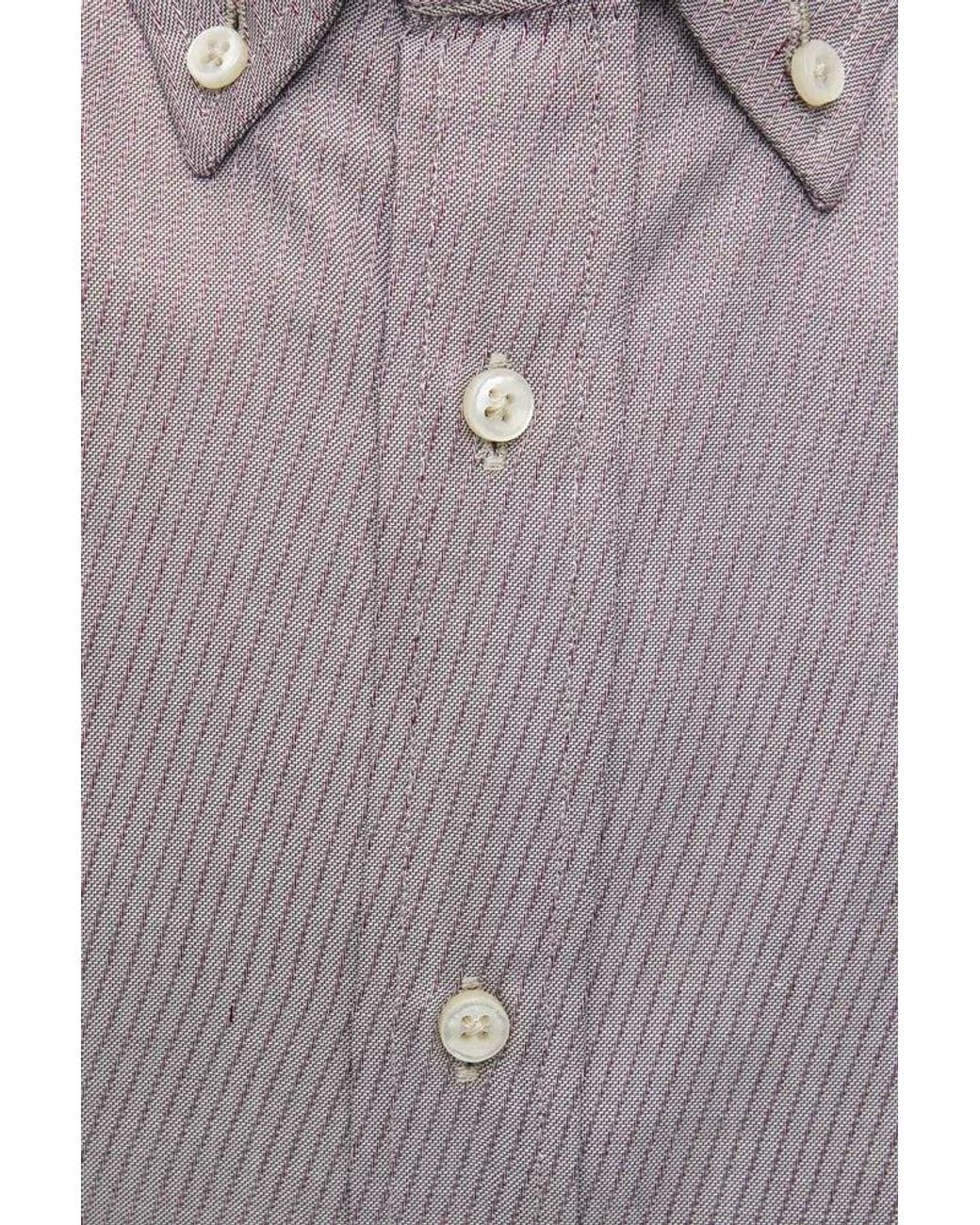 Robert Friedman Gray Cotton Button Down Shirt for men