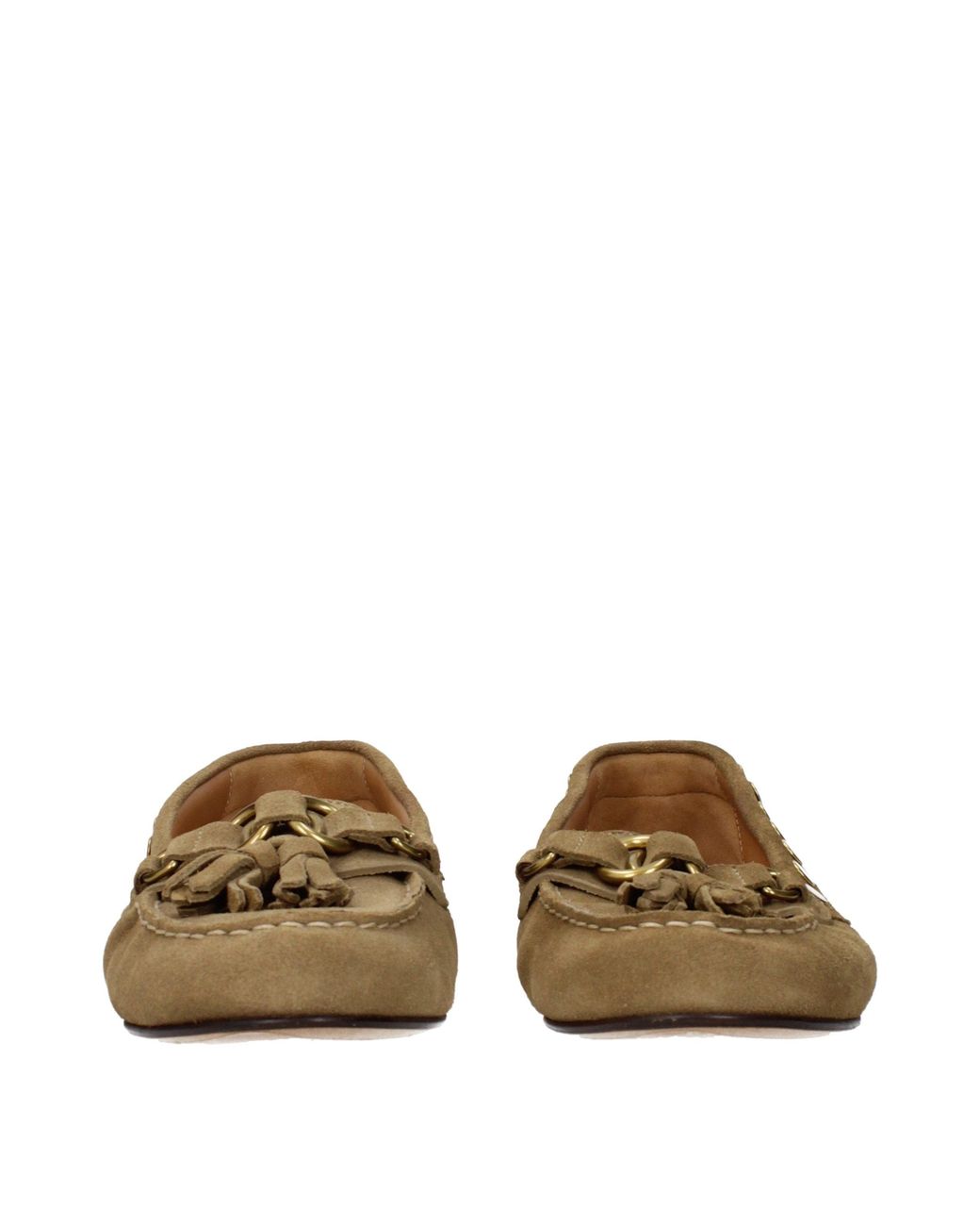 Isabel Marant Green Mocassini Camoscio And Tortured