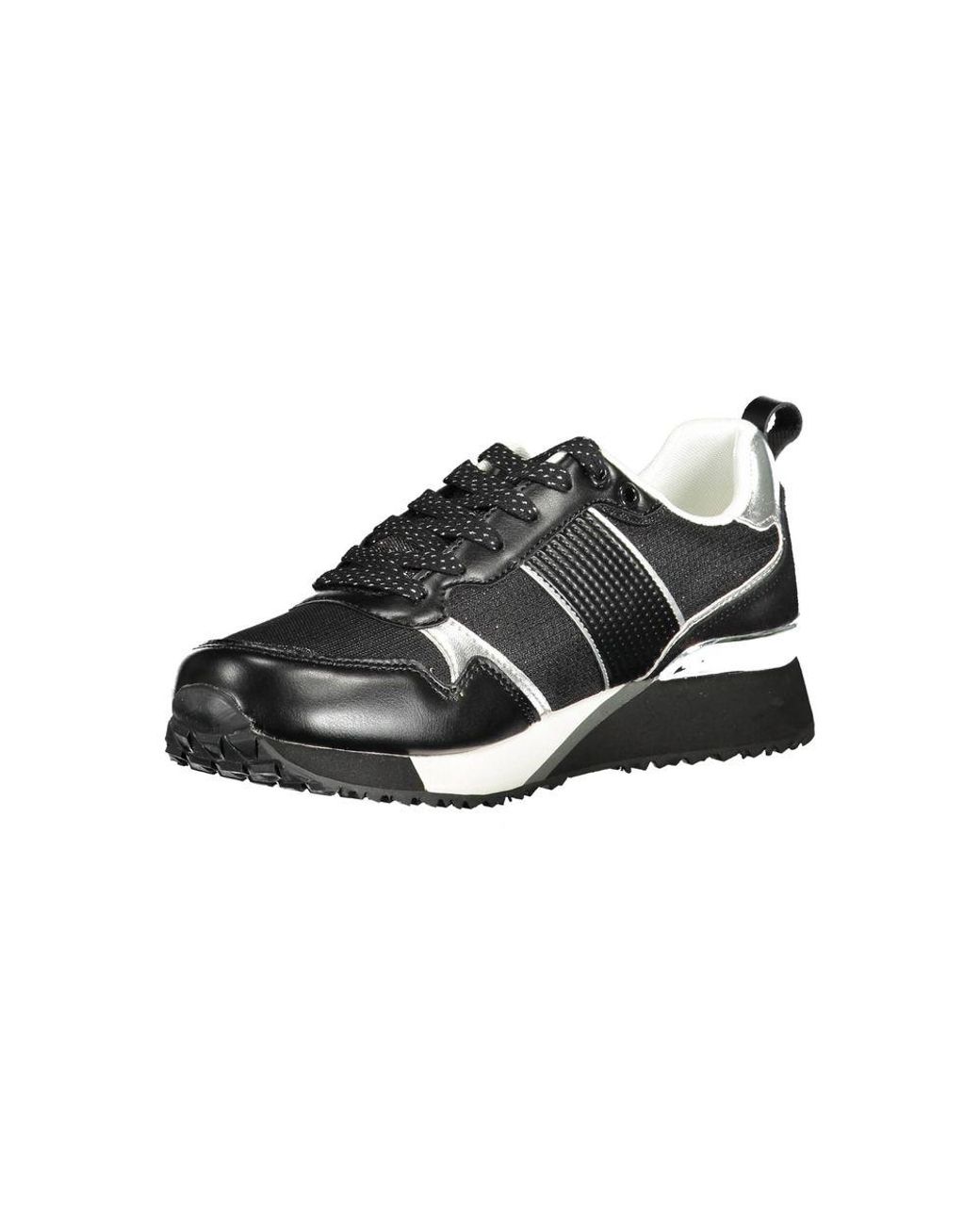 U.S. POLO ASSN. Black White Eco Suede Sneaker