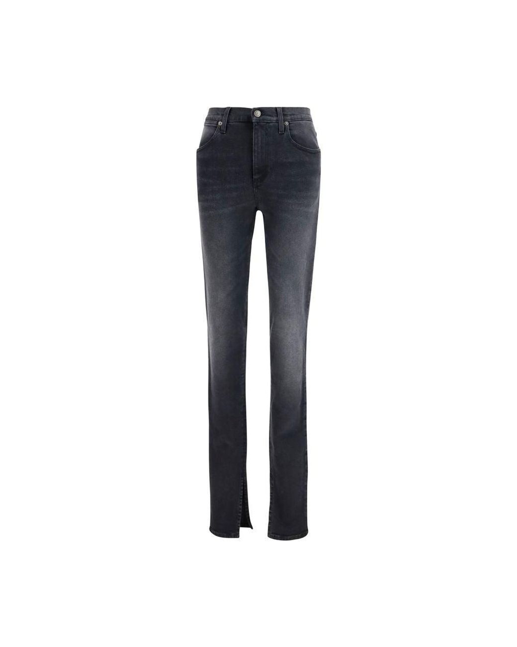 Gucci Blue Black Cotton Skinny Jeans