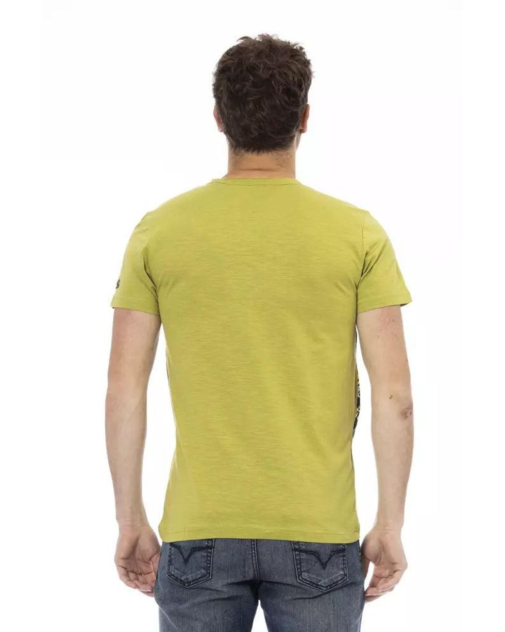 TRUSSARDI ACTION Gray Green Cotton Men T for men