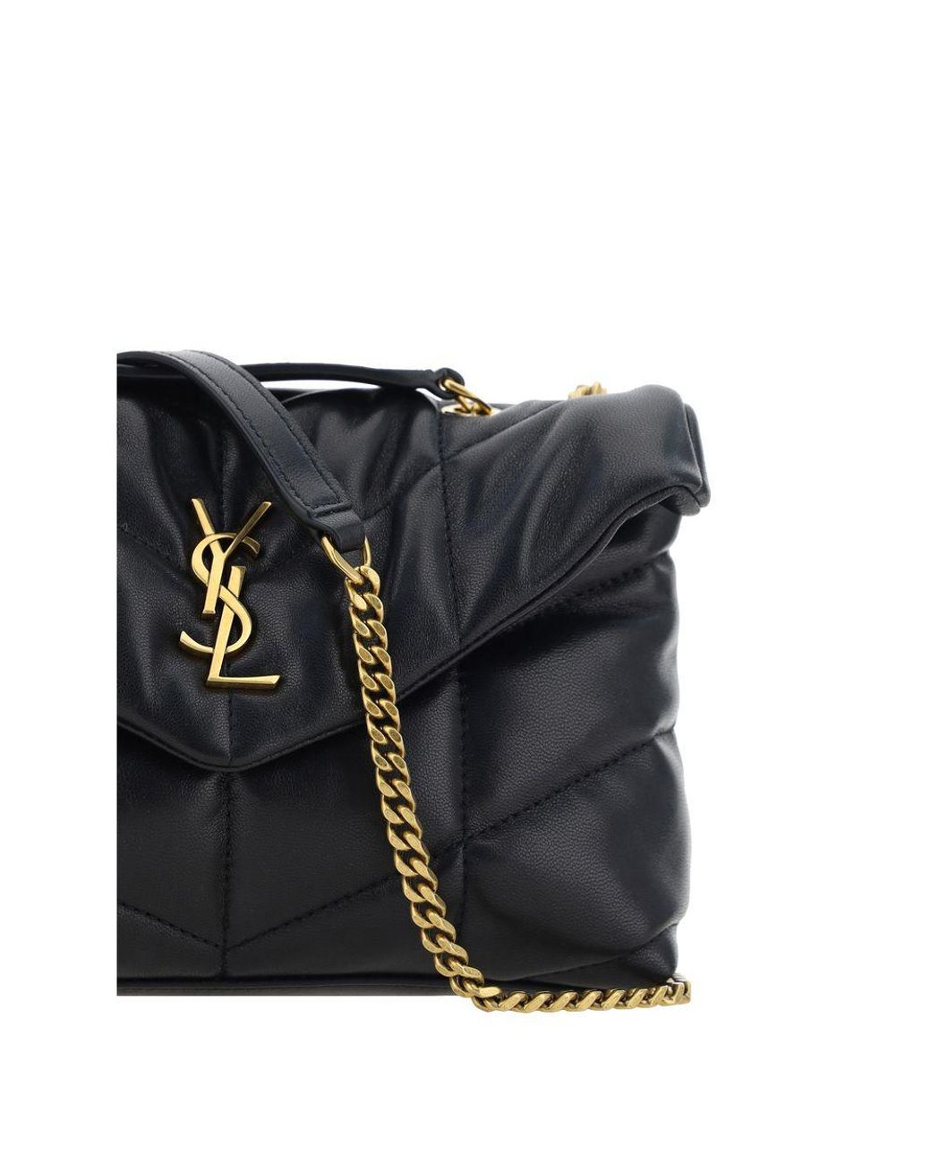 Saint Laurent Black Puffer Toy Shoulder Bag