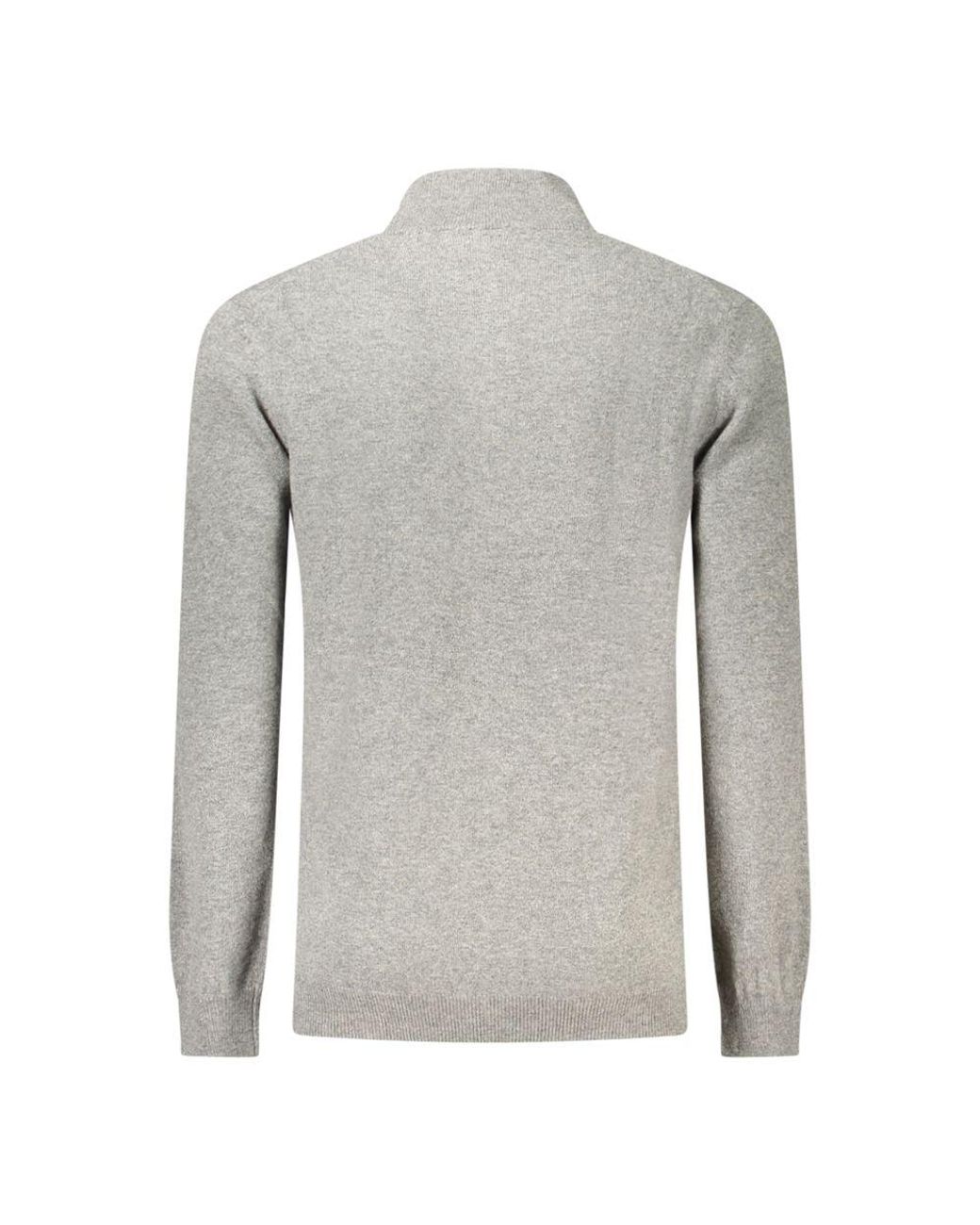 Timberland Gray Quarter Zip Long Sleeve Sweater for men