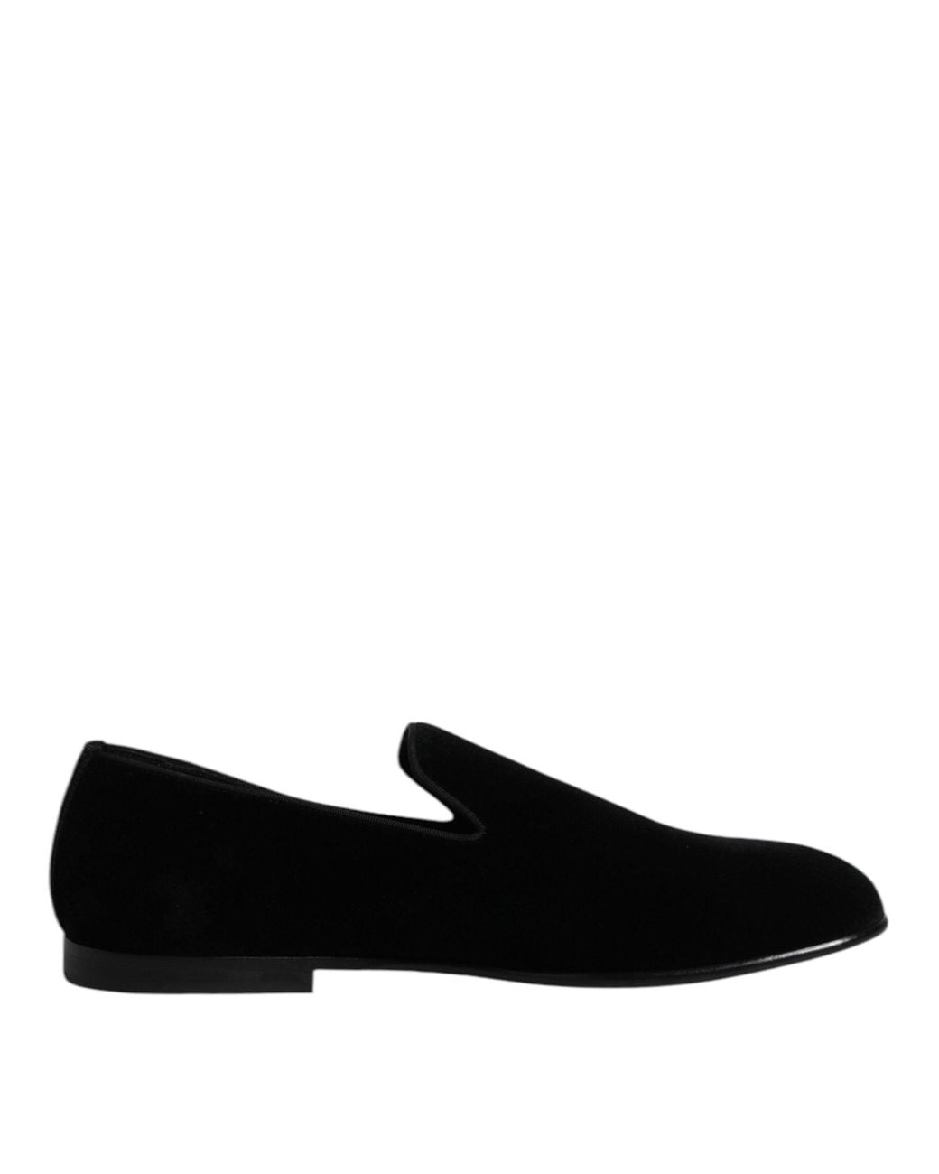 Dolce & Gabbana Black Velvet Loafer Slipon for men