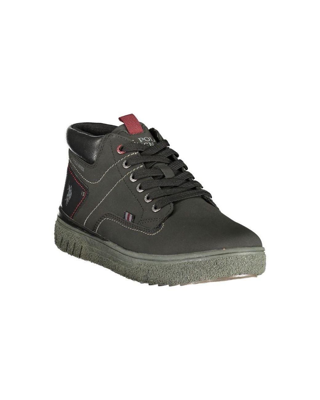 U.S. POLO ASSN. Black Polyurethane Men's Sneaker for men
