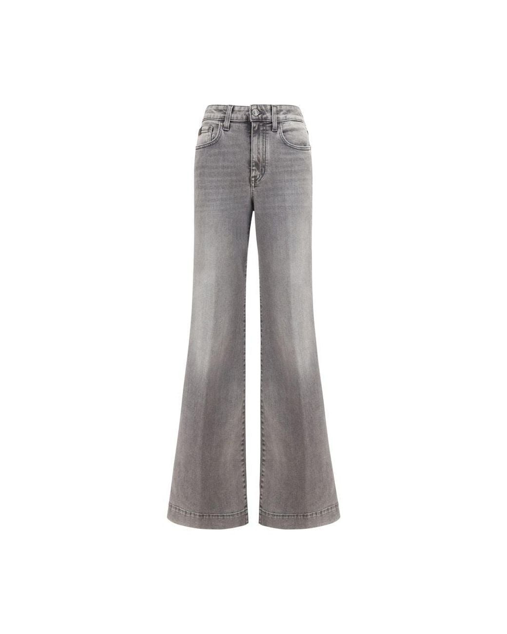 Jacob Cohen Gray Cotton Flared Jeans