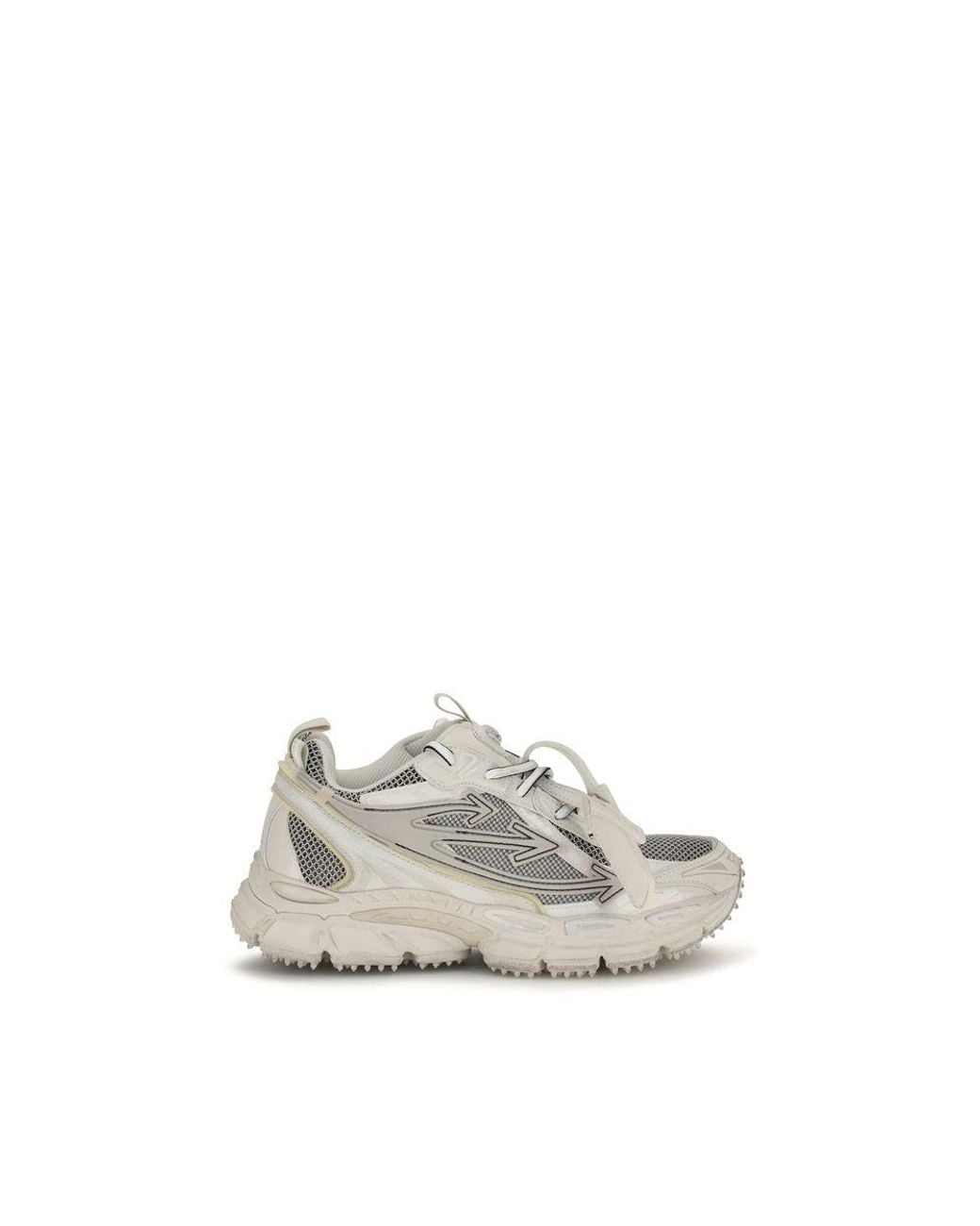 Off-White c/o Virgil Abloh White Beige Acetate Athletic Sneakers - Eu36/us6