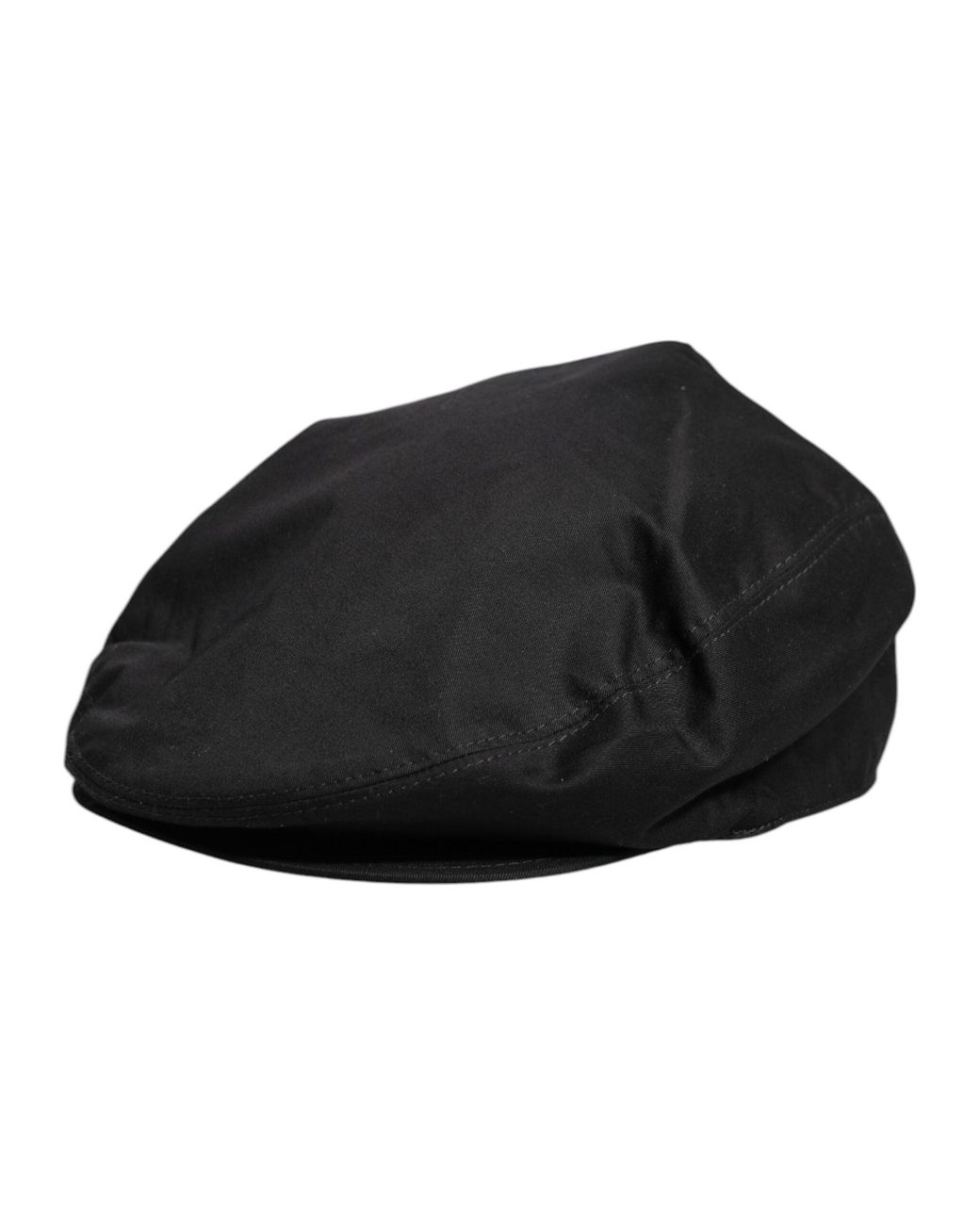 Dolce & Gabbana Black Cotton Newsboy Capello Cabbie Hat for men