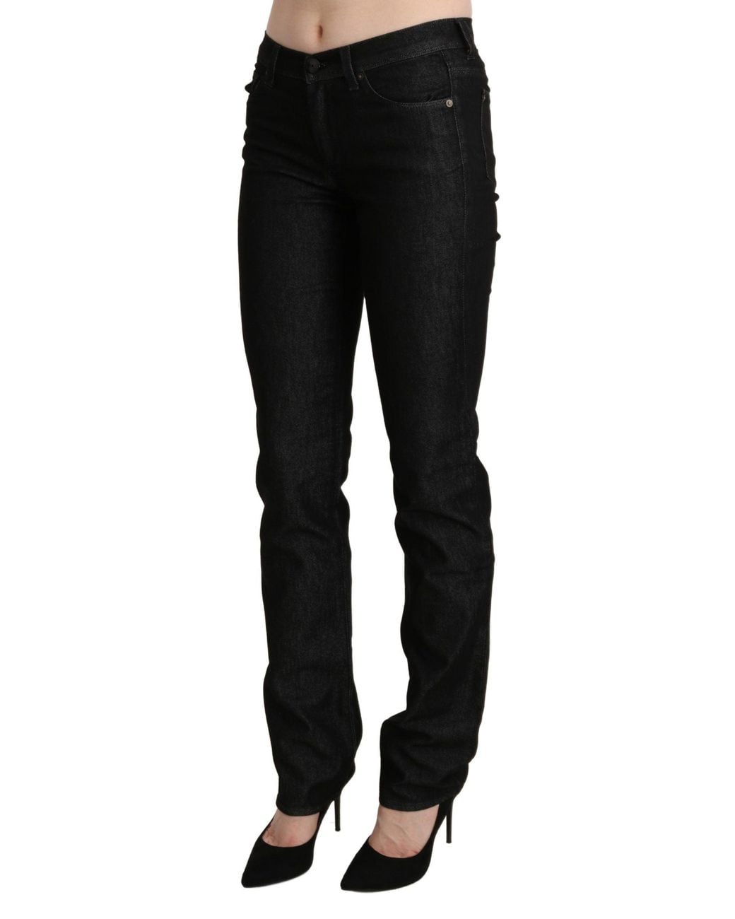 Ermanno Scervino Black Chic Mid Waist Skinny Jeans