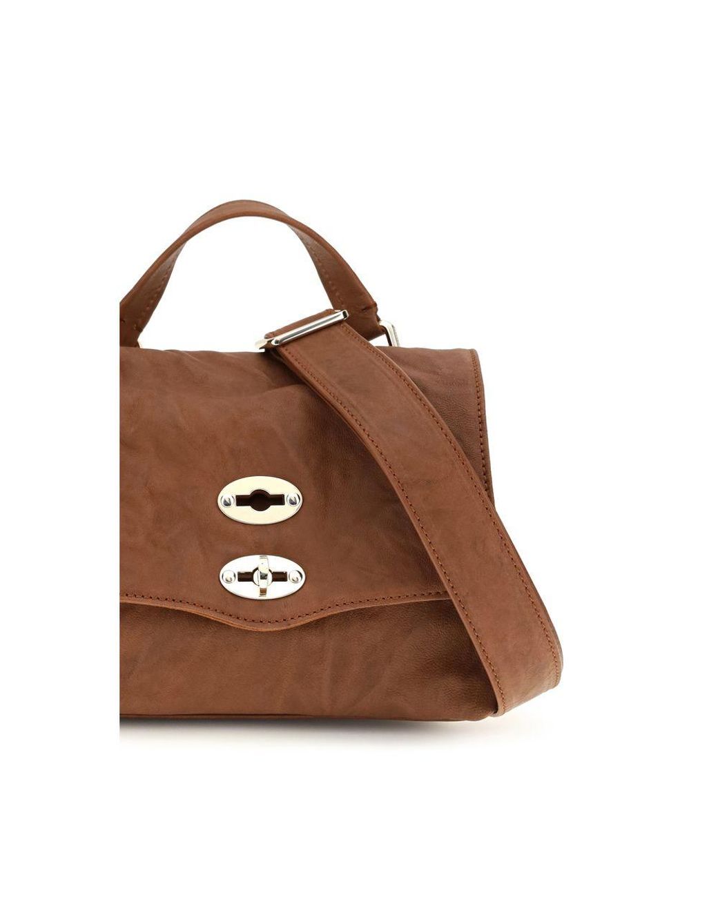 Zanellato Brown Suede Leather Handbag