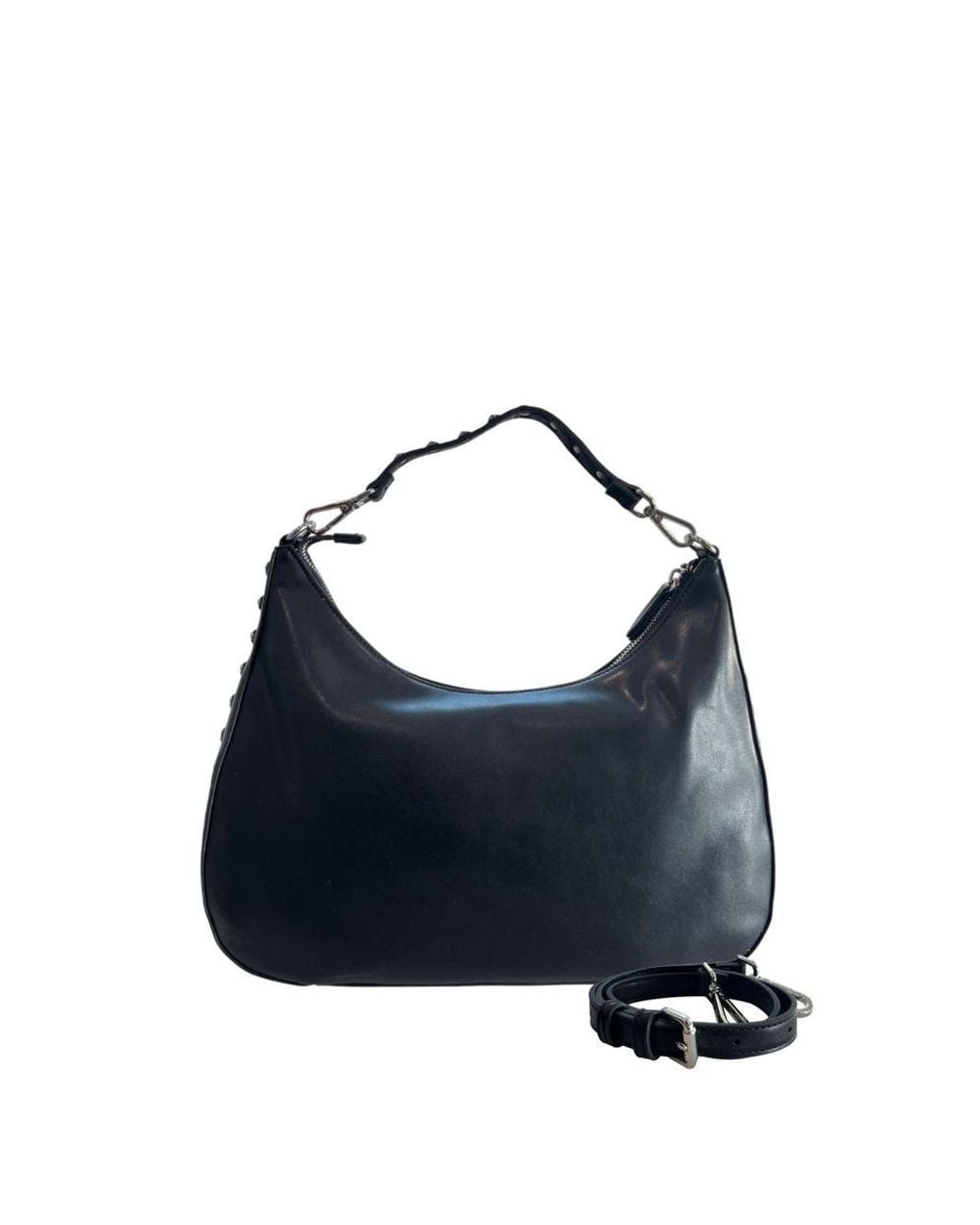 Twinset Blue Black Pu Shoulder Bag