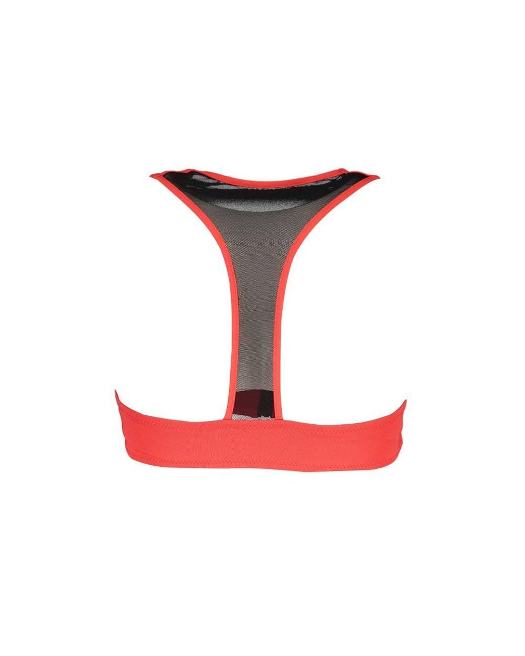 Karl Lagerfeld Red Zip Front Swim Top Sleeveless