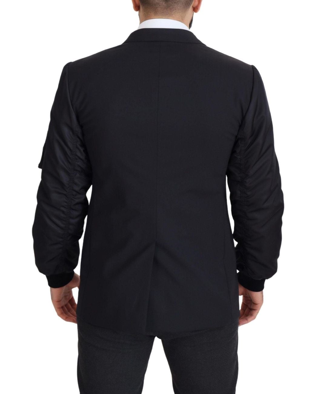 Dolce & Gabbana Blue Elegant Virgin Wool Jacket for men