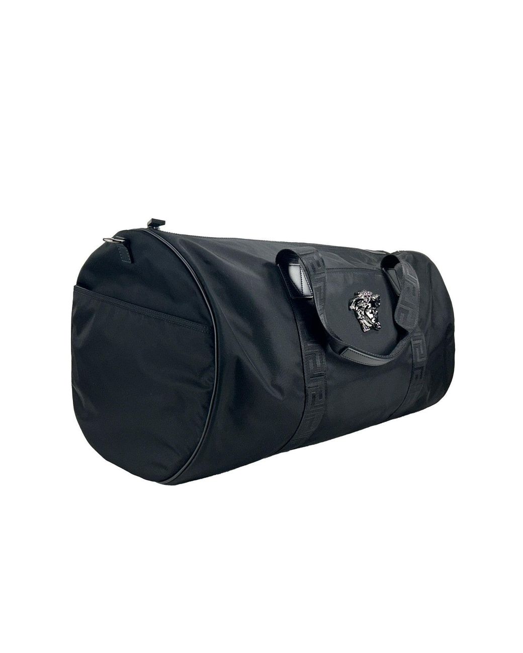 Versace Blue Medusa Large Nylon Duffle Bag