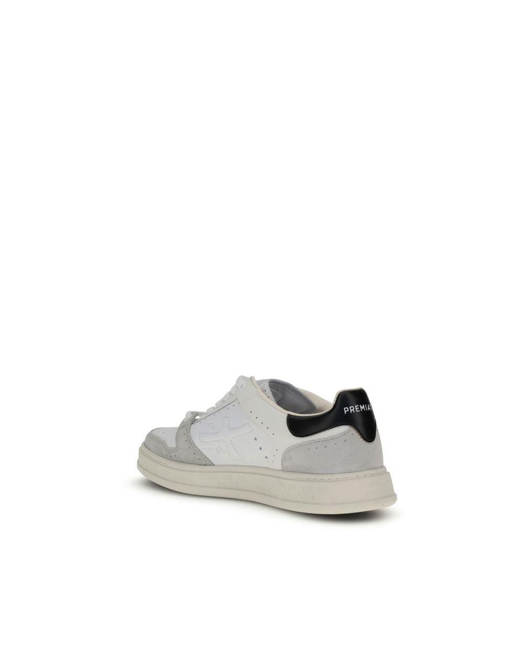 Premiata White Calf Leather Bos Taurus Low Top Sneakers for men