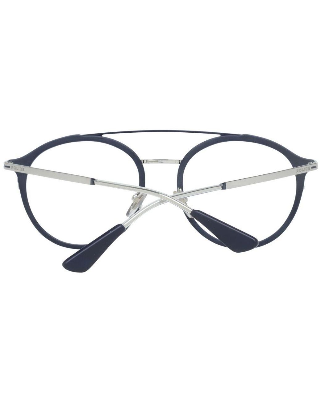 Police Blue Gray Metal & Plastic Glasses (frames) for men