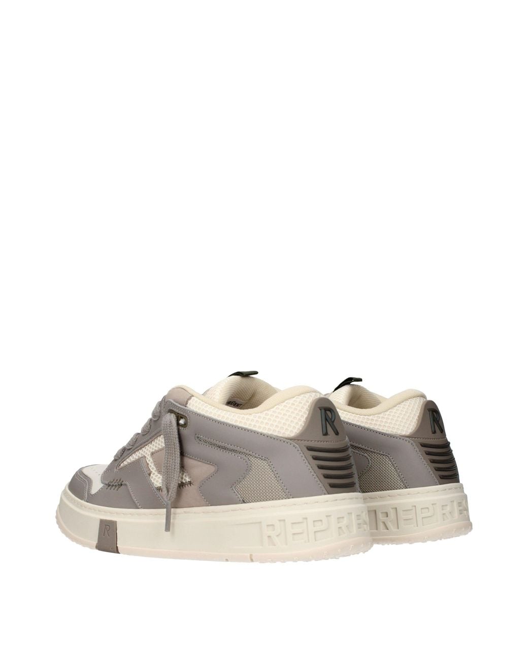 Represent Gray Leather Chunky Sneakers for men