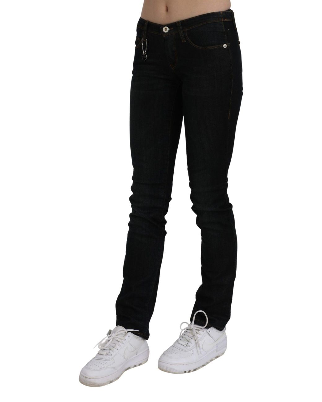 CoSTUME NATIONAL Black Chic Mid Waist Slim Fit Denim Jeans