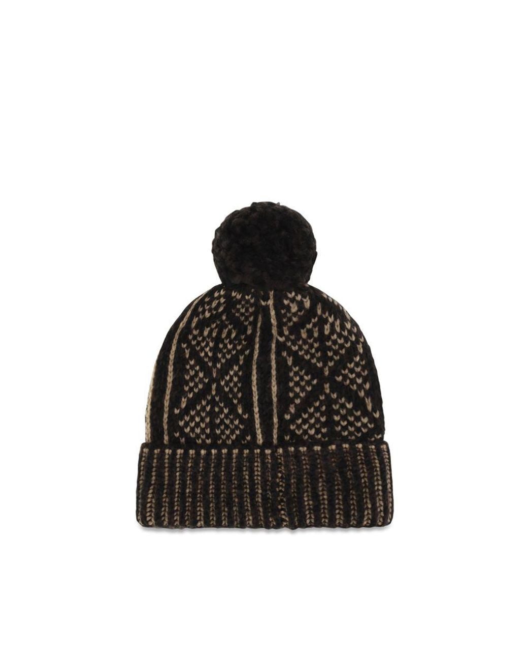 Moncler Black Brown Alpaca Vicugna Pacos Beanie for men