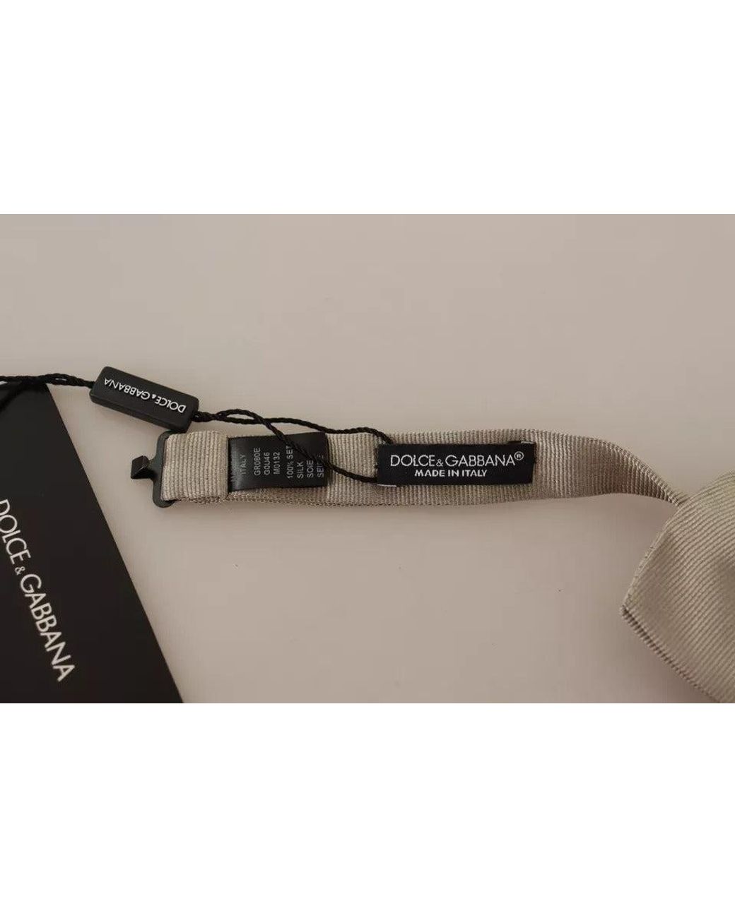 Dolce & Gabbana Black Silk Adjustable Neck Bow Tie for men