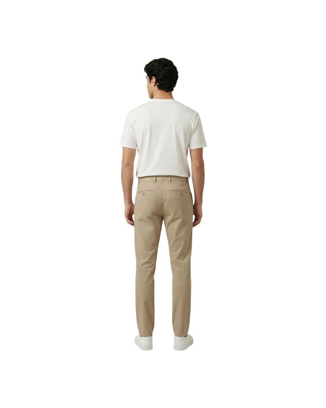 Gant Natural Beige Cotton Skinny Pants for men