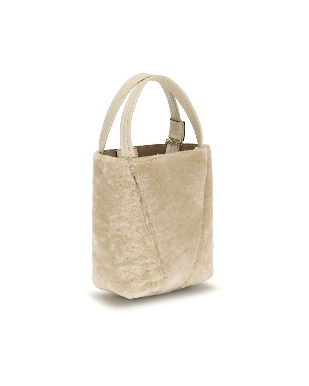 Chloé Natural Beige Calf Leather Bos Taurus Backet Bag