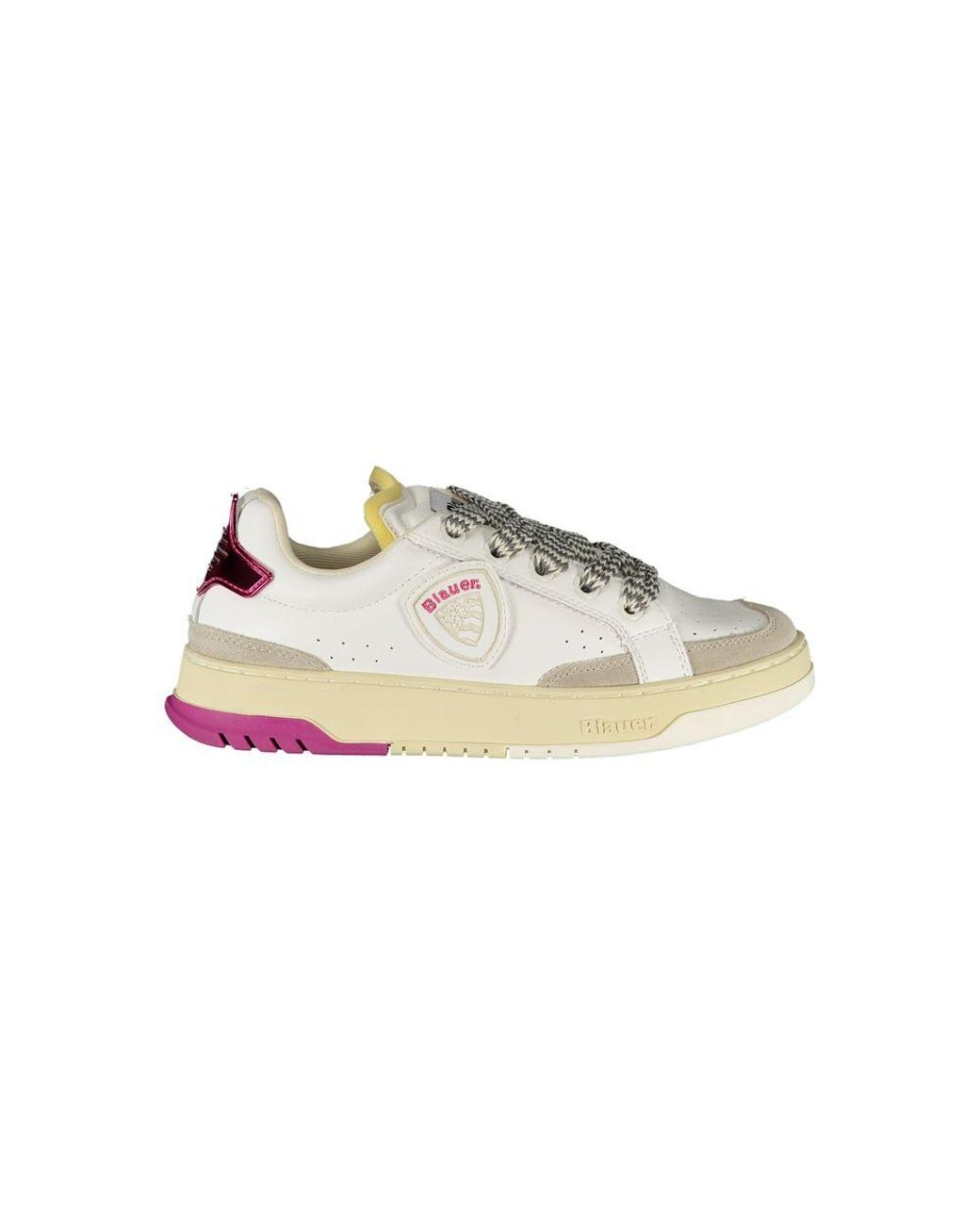 Blauer White Leather Sneaker