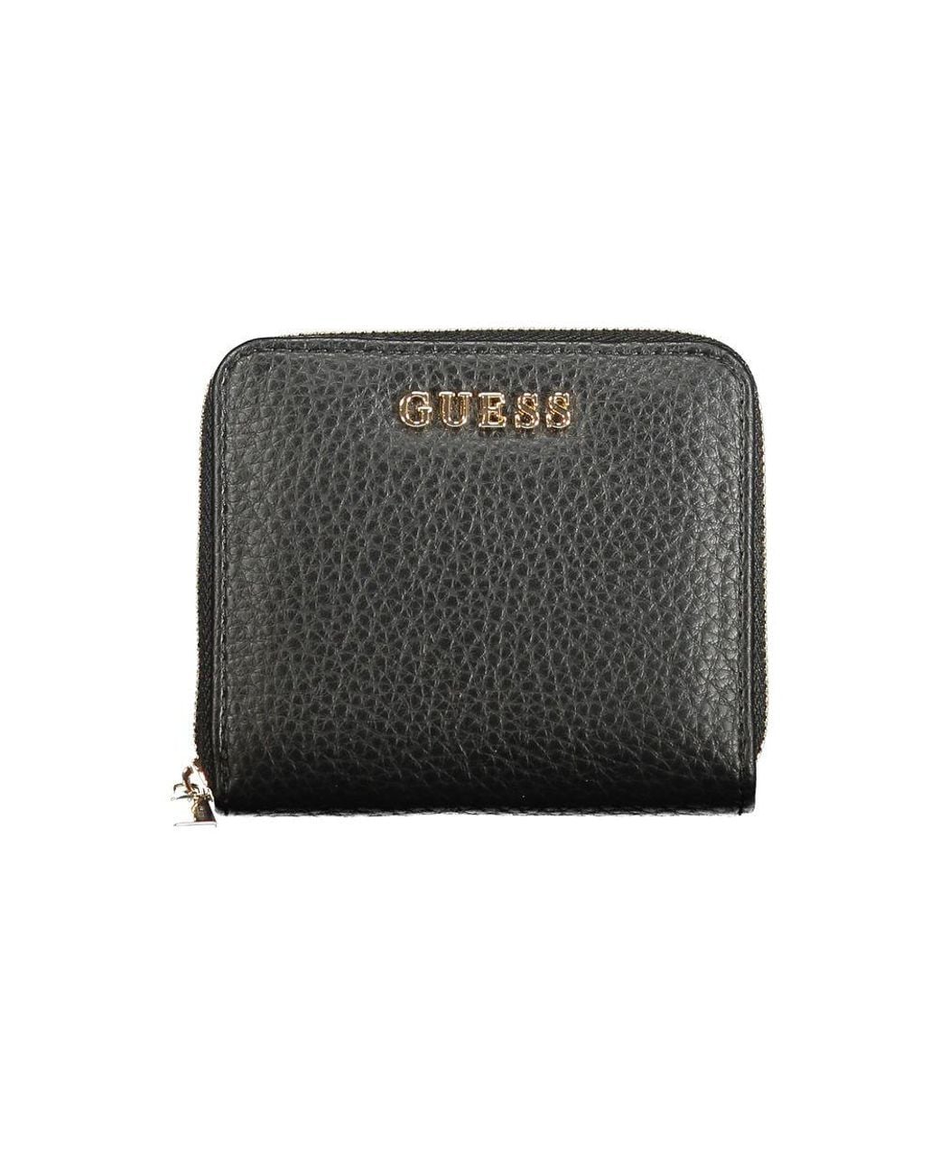 Guess Gray Black Polyurethane Wallet