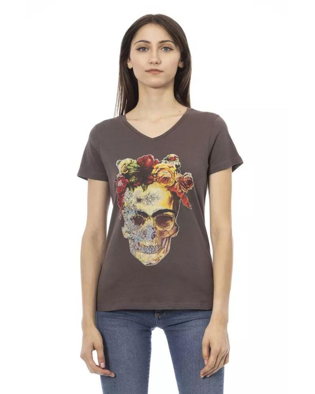 TRUSSARDI ACTION Black Brown Cotton T
