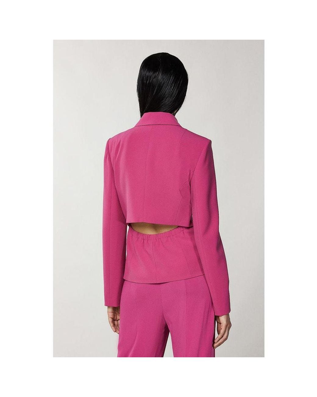 Patrizia Pepe Pink Yellow Polyester Blazer