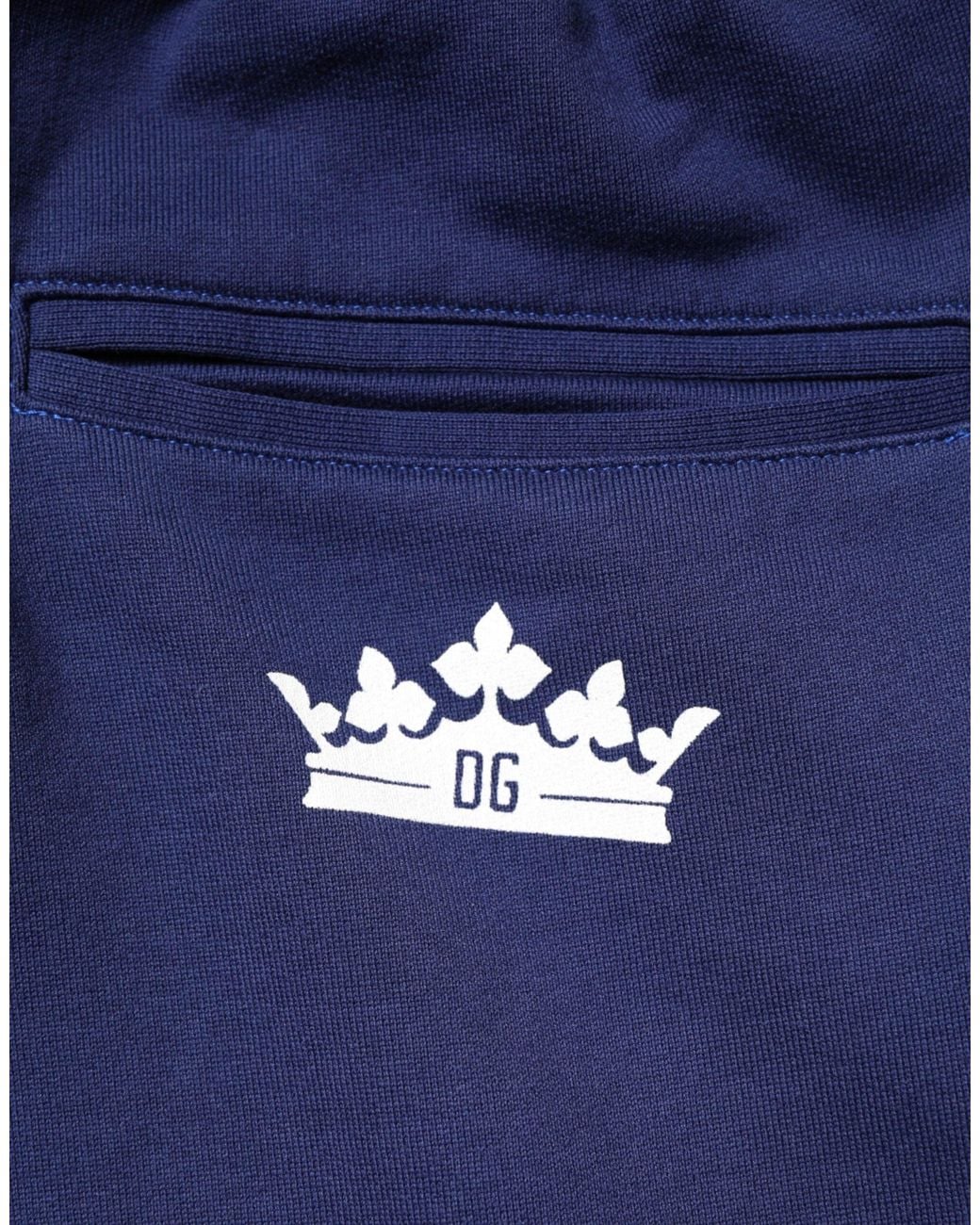Dolce & Gabbana Blue Cotton Mid Waist Jogger Trousers Pants for men