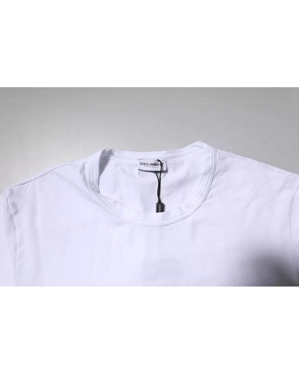 Dolce & Gabbana Blue Cotton Stretch Crewneck Underwear T-Shirt for men