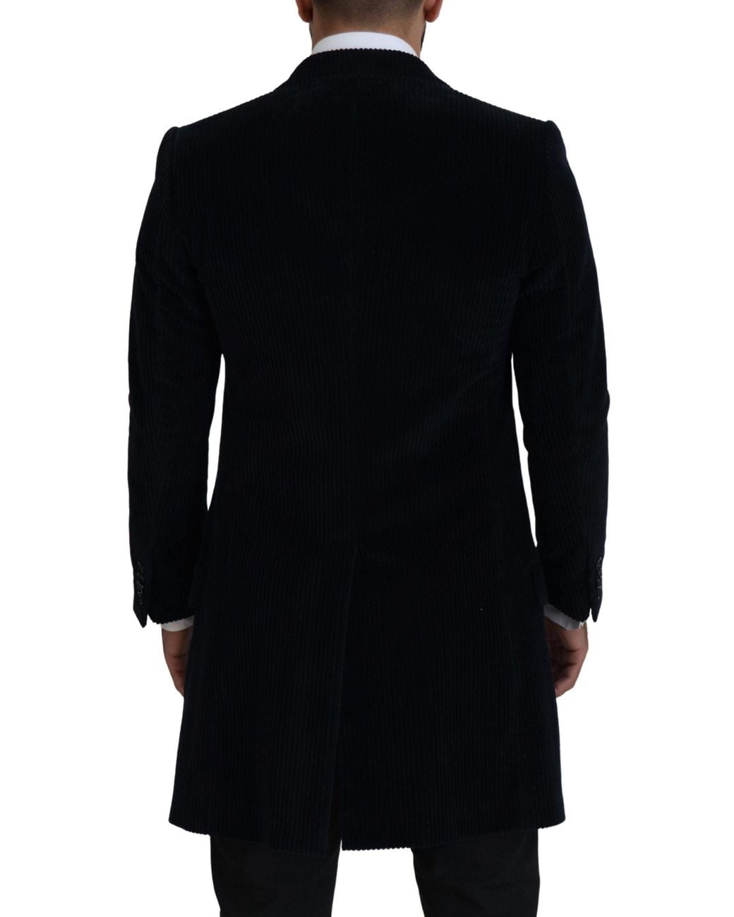 Dolce & Gabbana Black Cotton Cardigan Long Coat Men Jacket for men