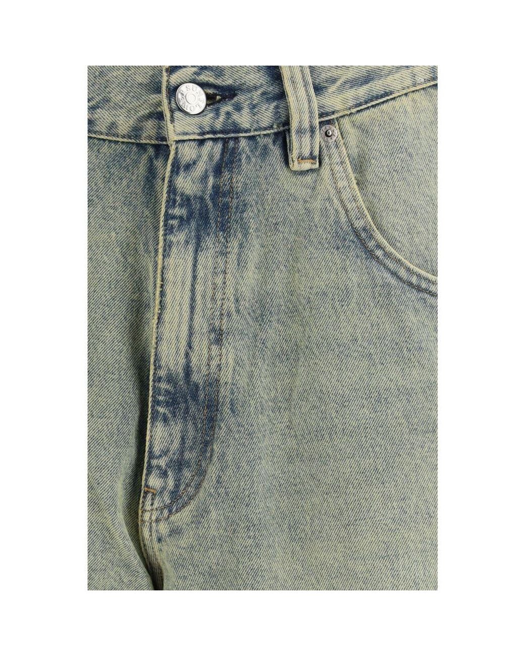 sunflower Gray Blue Cotton Bermuda Shorts for men