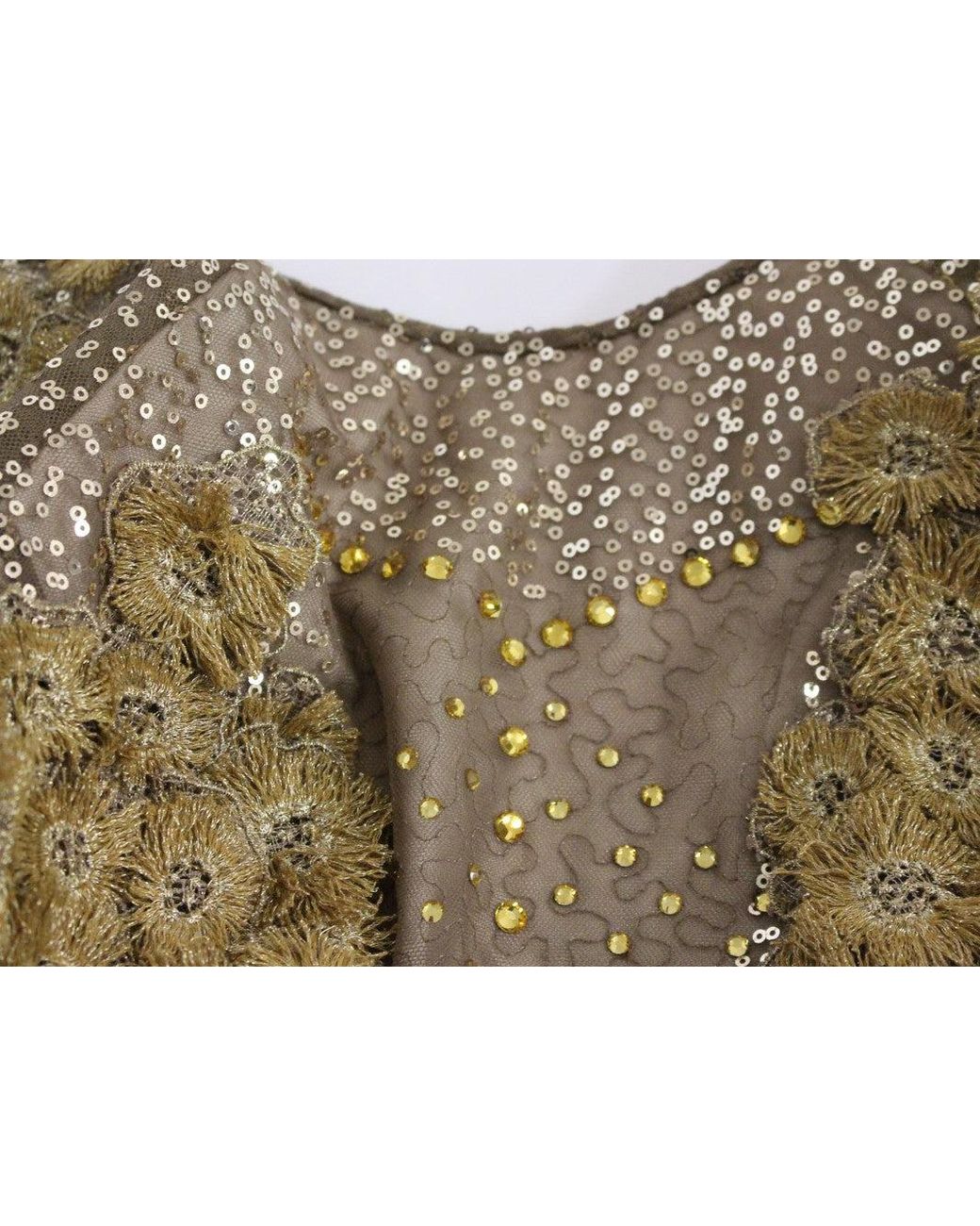 Lanre Da Silva Ajayi Natural Long Lace Maxi Crystal Dress
