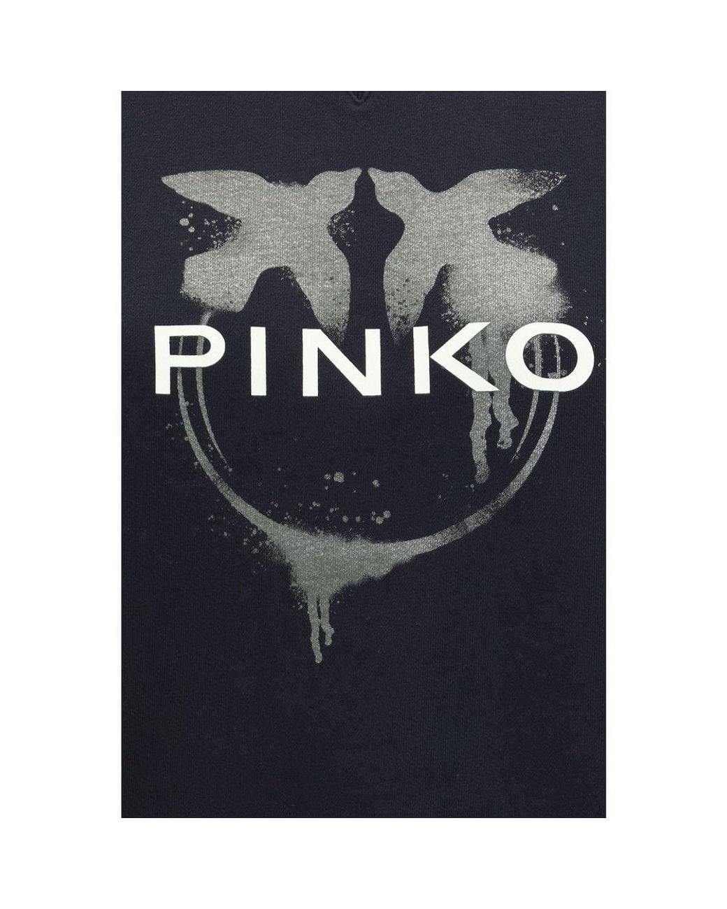 Pinko Blue Black Cotton Sweatshirt