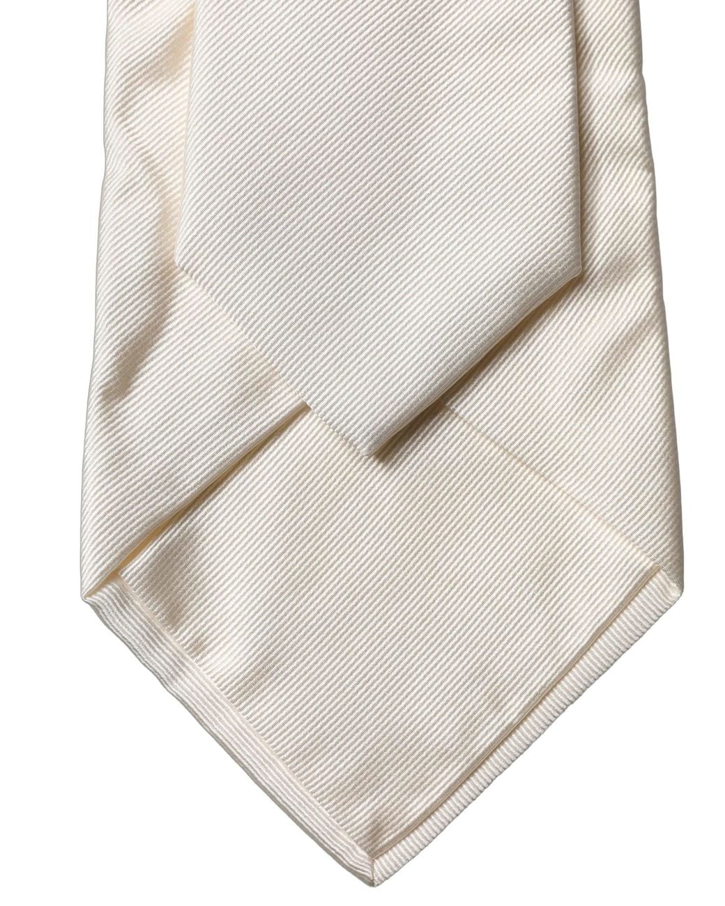 Dolce & Gabbana White Solid Silk Adjustable 'Sd Neckwomen's Tie