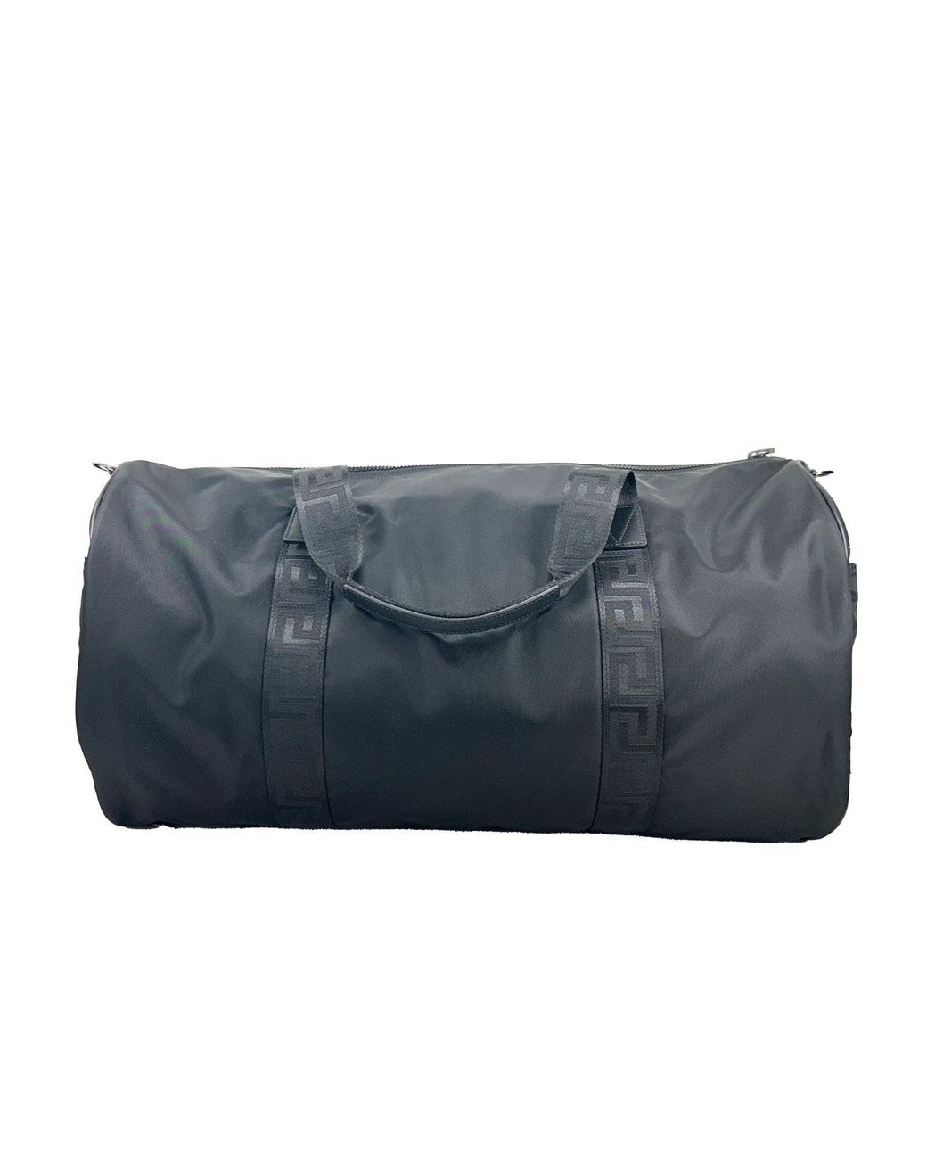 Versace Blue Medusa Large Nylon Duffle Bag